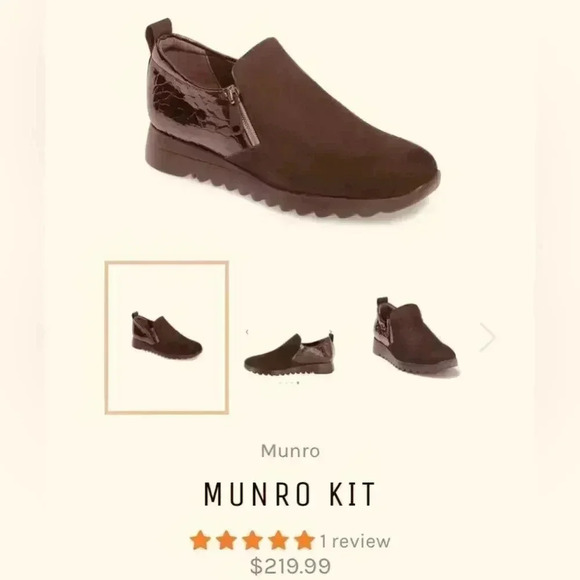 Munro Kit Loafers Neutral Brown Leather Comfort Casual Classic 10 Wide - Picture 2 of 11